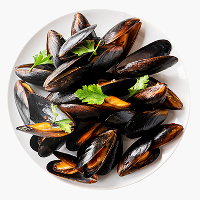 Mussels, steamedin a Marinara sauce 